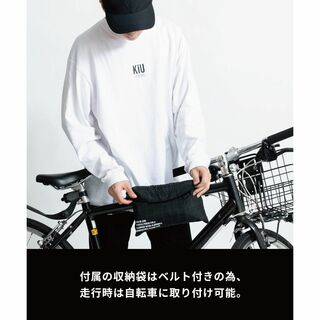 KiU 【2023】 自転車 光る 反射プリント 大雨対応 収納袋 【 VISI