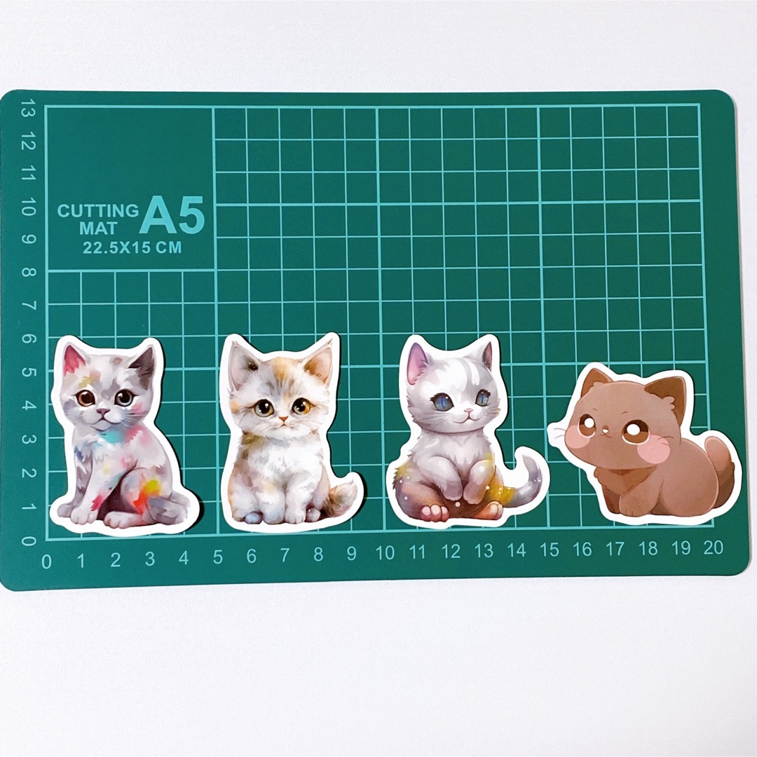 No.B-0103 猫ステッカー 猫シール 10枚入り