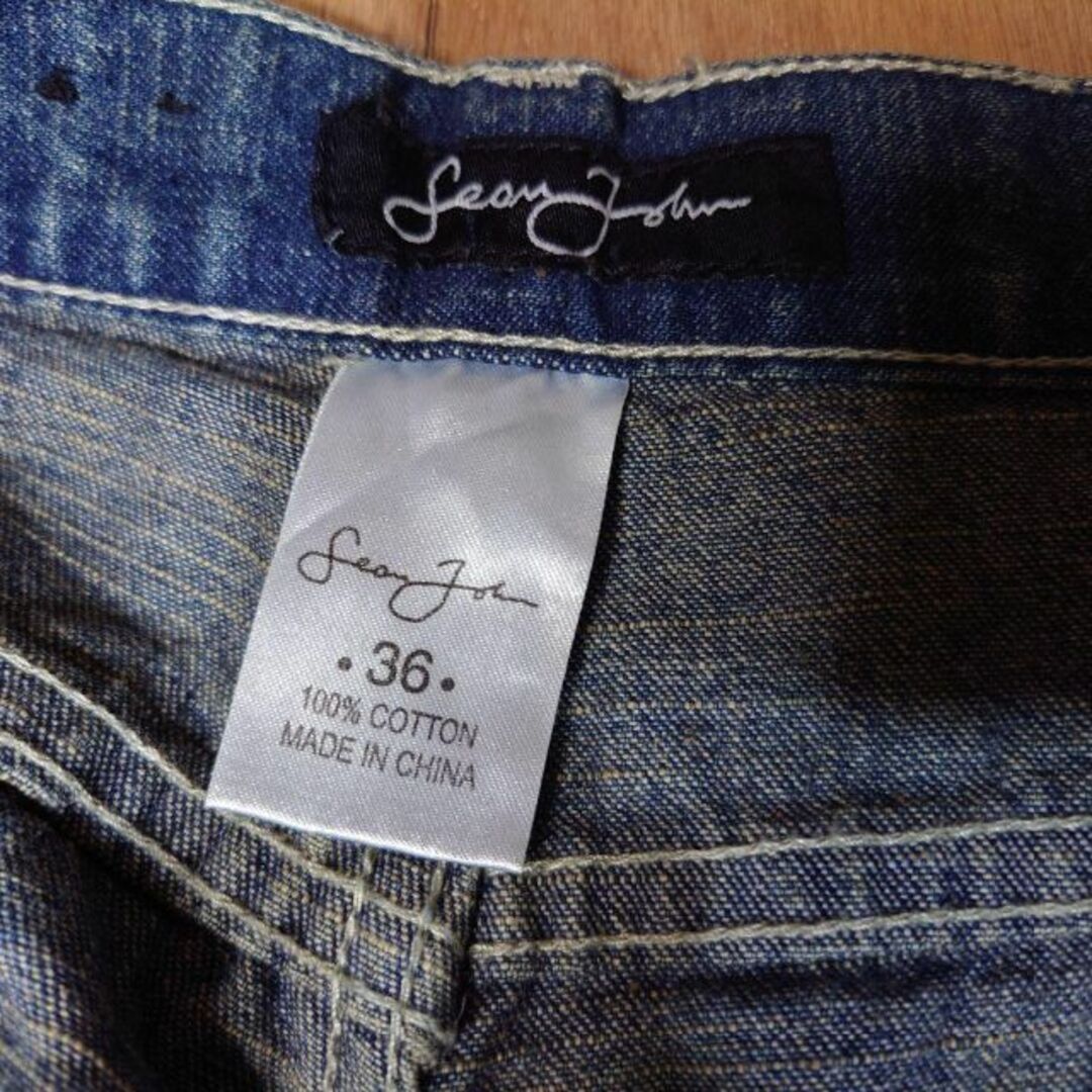 Sean John - タグ付き SEAN JOHN パッチワーク デニムパンツ ショーン