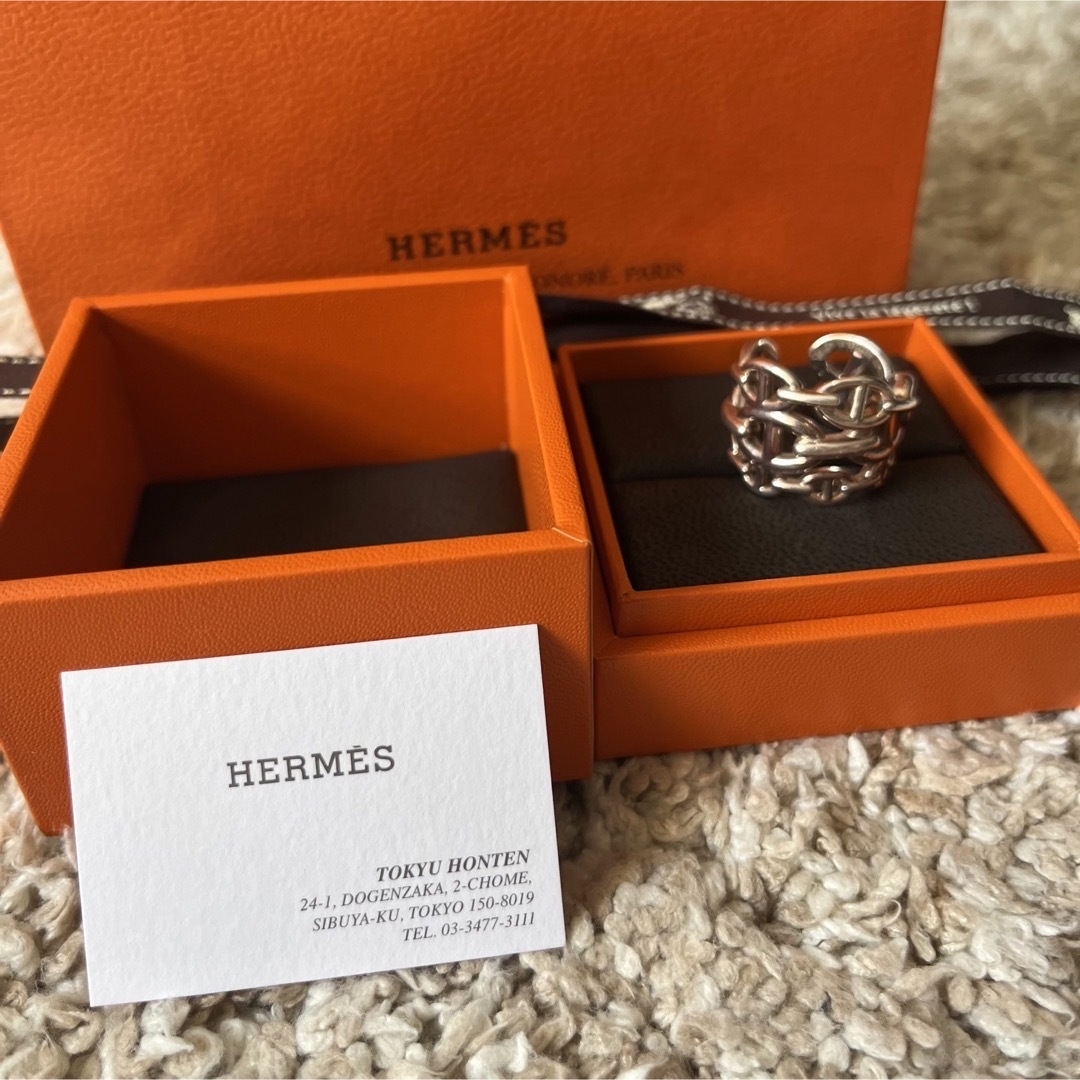 エルメス HERMES シェーヌダンクル アンシェネGM リング  58 18号