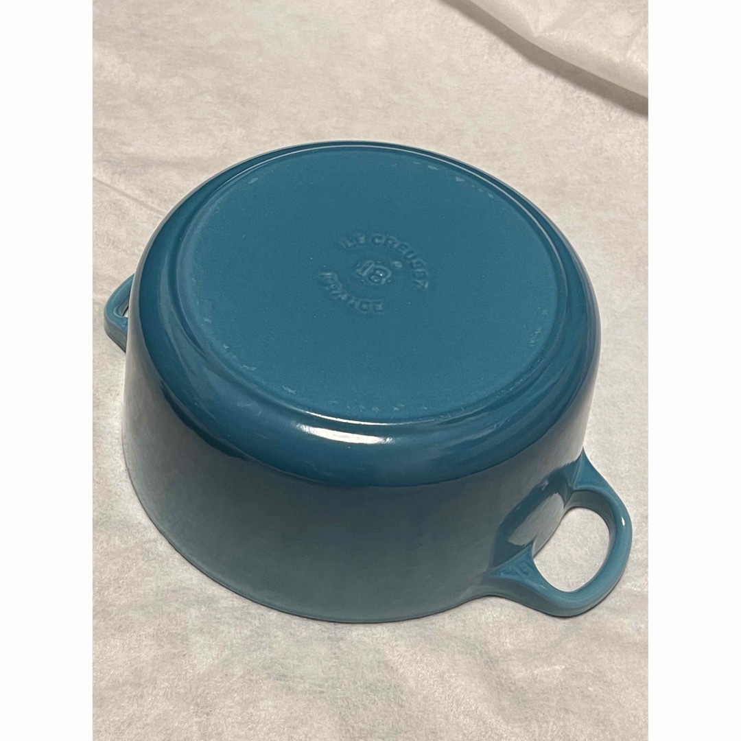 美品】LE CREUSET ココット ロンド カリビアンブルー 18cm | www
