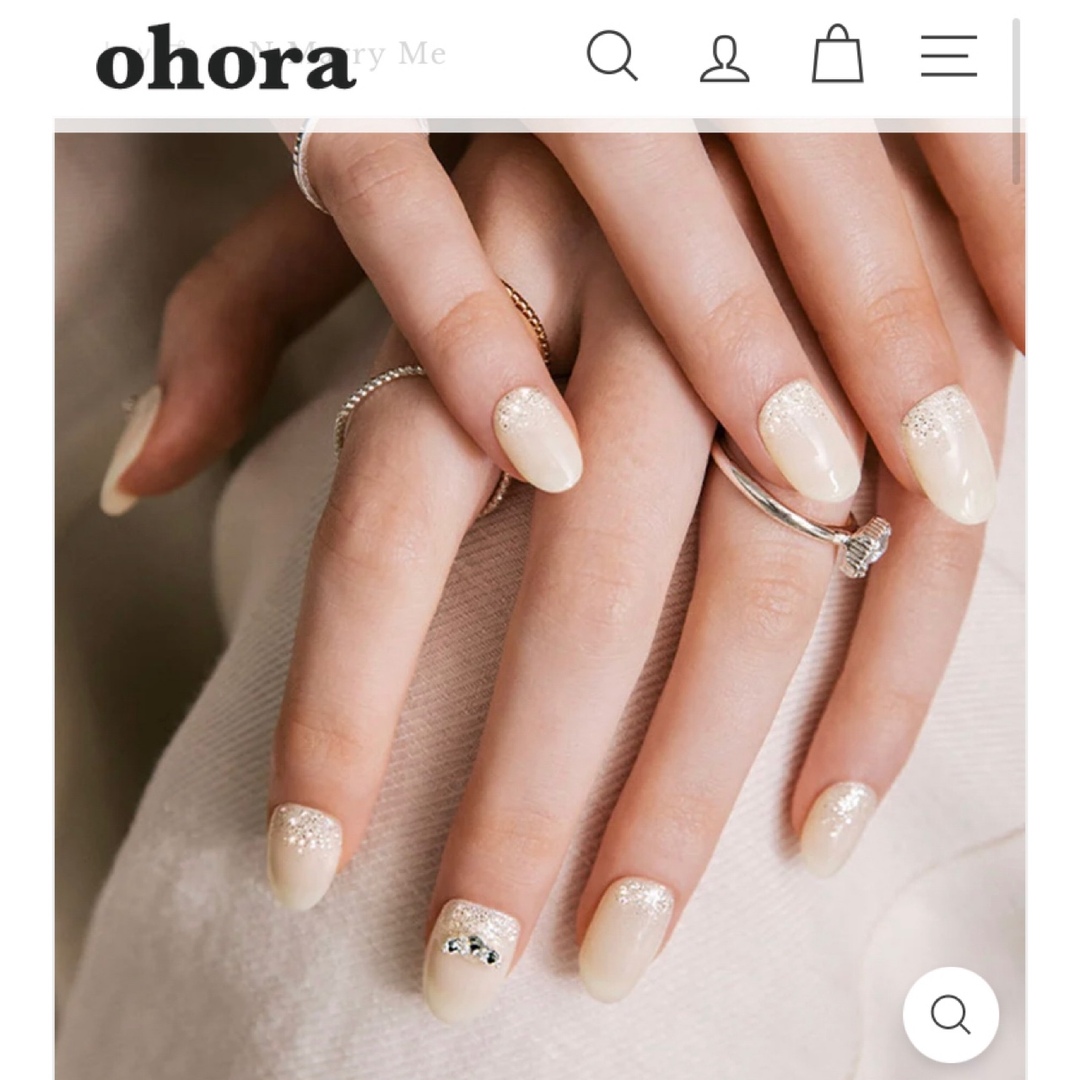 ohora(オホーラ)の ohora N MARRY ME コスメ/美容のネイル(つけ爪/ネイルチップ)の商品写真