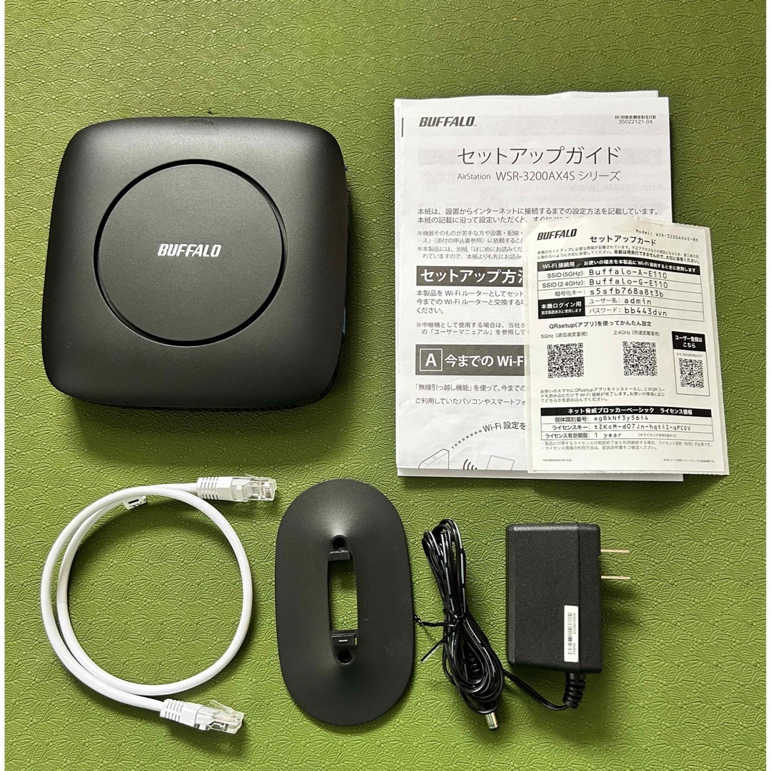 BUFFALO Wi-Fiルーター ブラック WSR-3200AX4S-BK有WPS対応