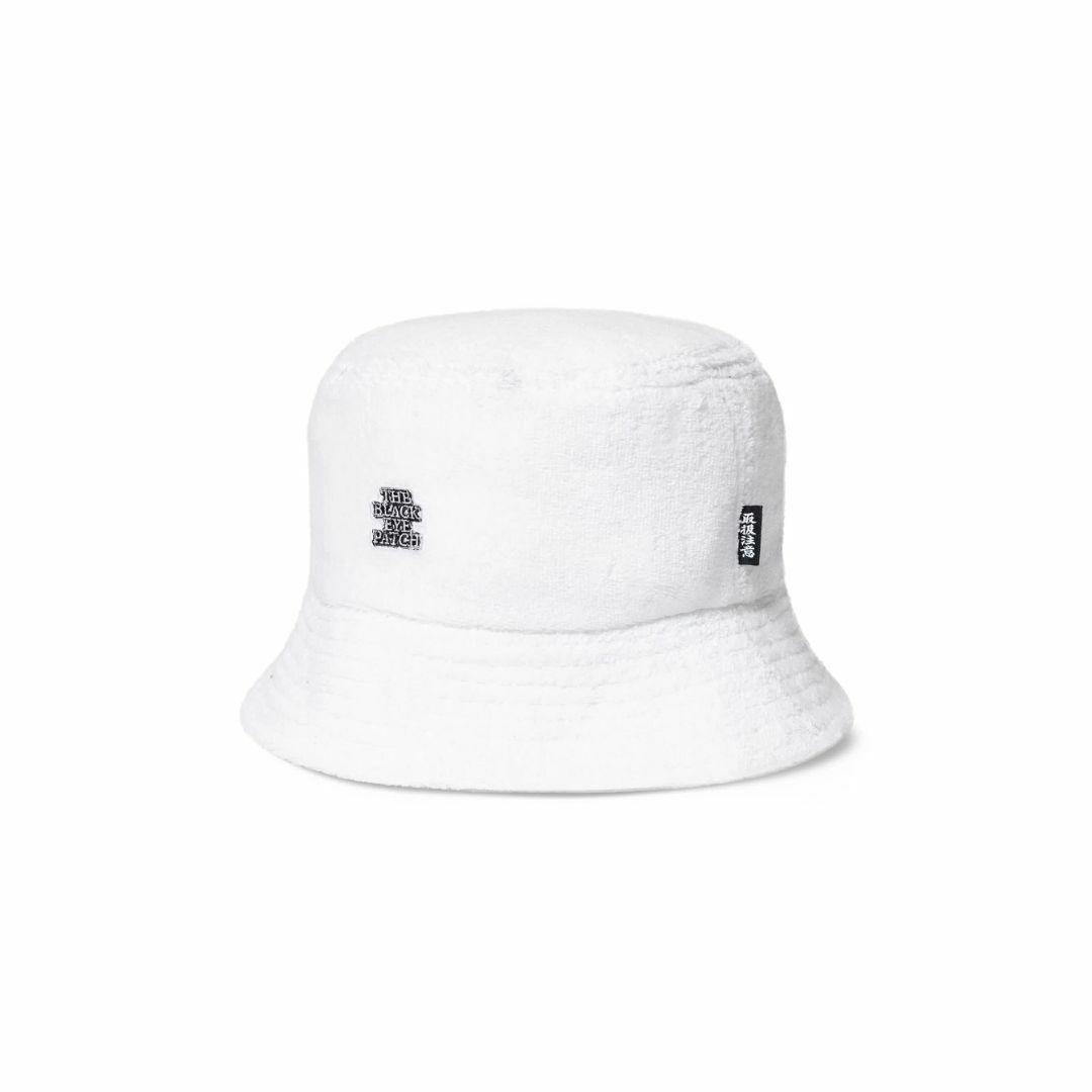 BLACK EYE PATCH OG LABEL PILE BUCKET HAT