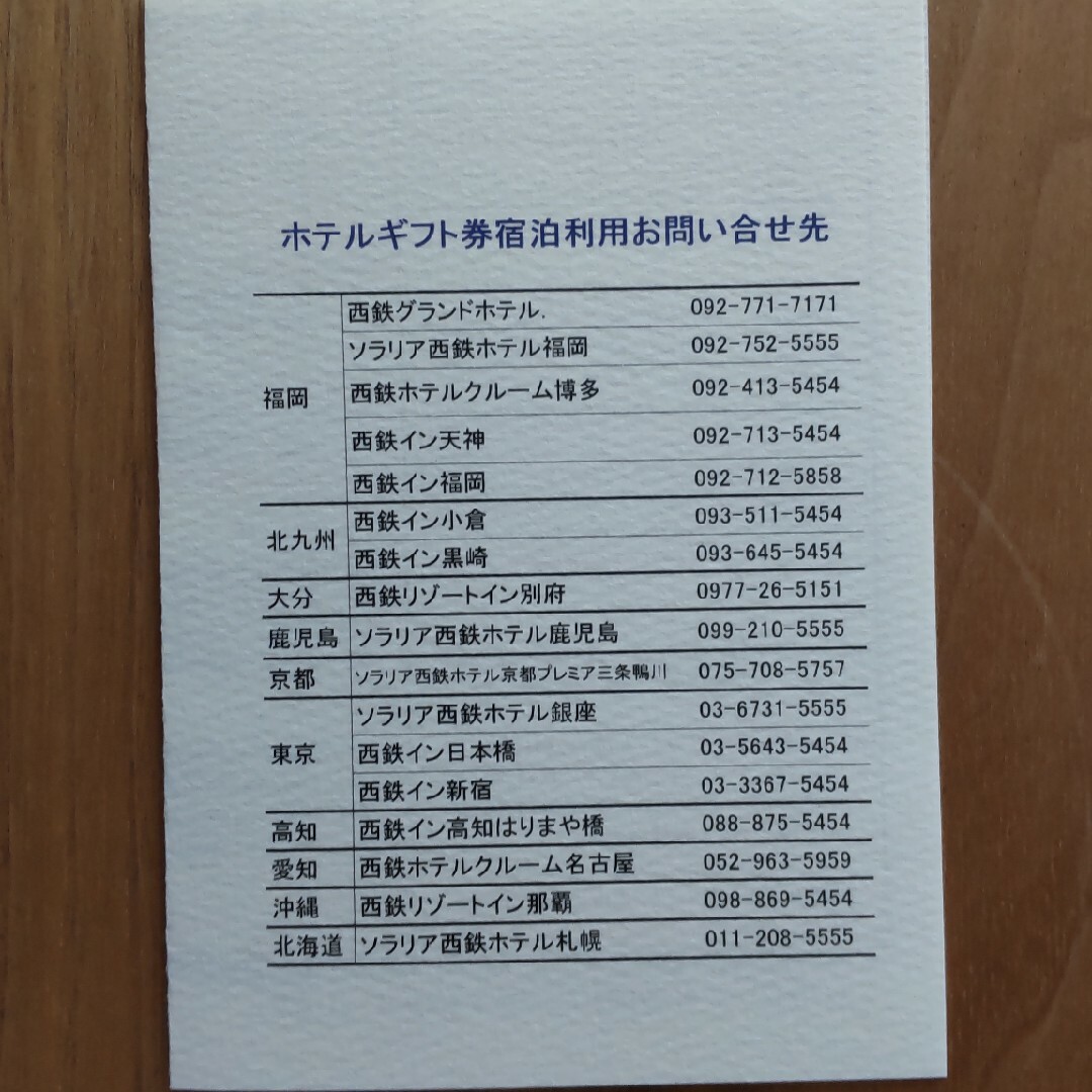 最終値下げ！西鉄グランドホテルギフト券