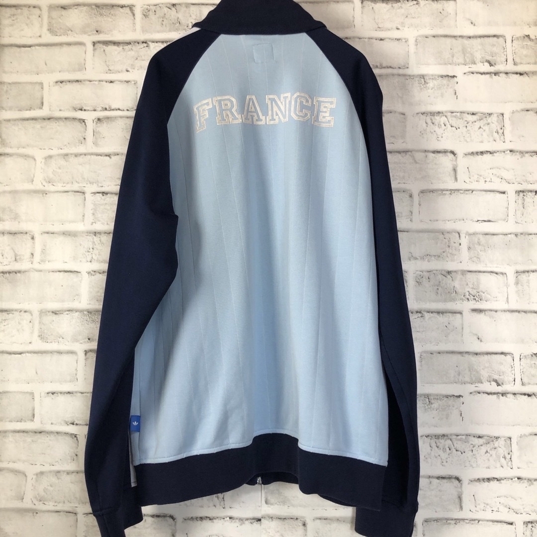 90s⭐️トラックジャケット M 刺繍🇫🇷フランス代表 vintage 青×紺