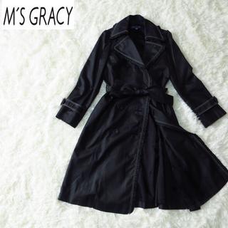 美品 M'S GRACY エムズグレイシー トレンチコート フリル 38 M39SGRACY ...