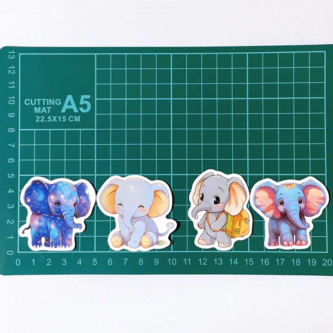 No.B-0202 ぞうさん ステッカー シール 10枚入り