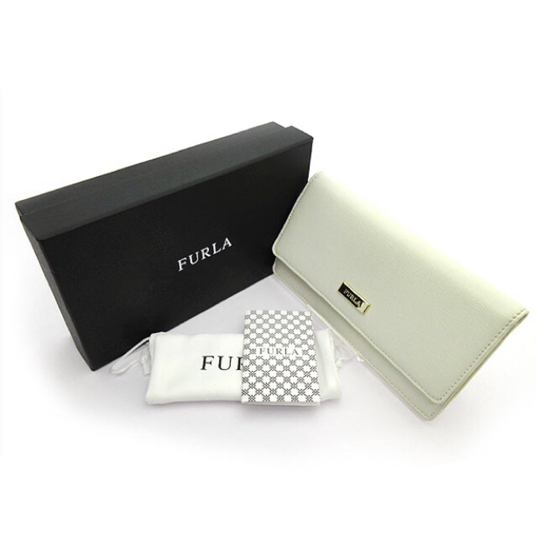 Furla(フルラ)の美品 フルラ 長財布 レザー ウォレット ホワイト系 FURLA ブランド長財布 白 レディースのファッション小物(財布)の商品写真