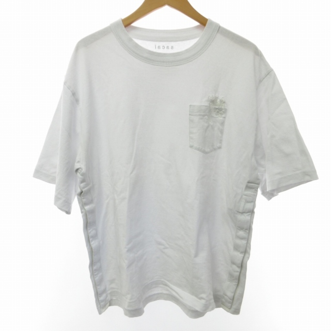 サカイ 美品 22AW Flower Embroidery T-Shirt 3-