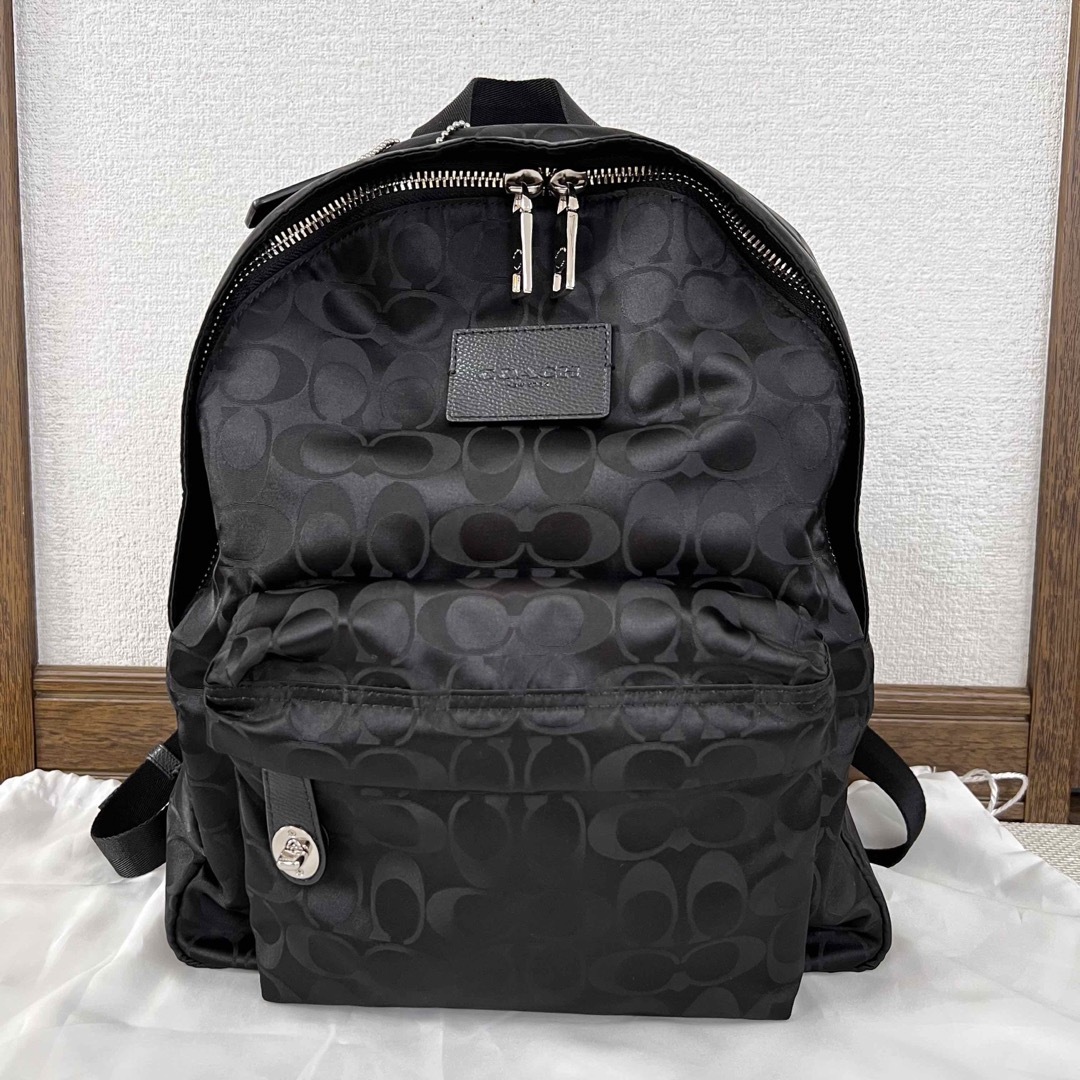 極美品　COACH コーチ 35033 シグネチャー ナイロン リュックサック | フリマアプリ ラクマ