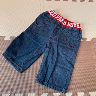 【お買得】男の子 ズボン デニム 風 90 95 100 半端丈(パンツ/スパッツ)