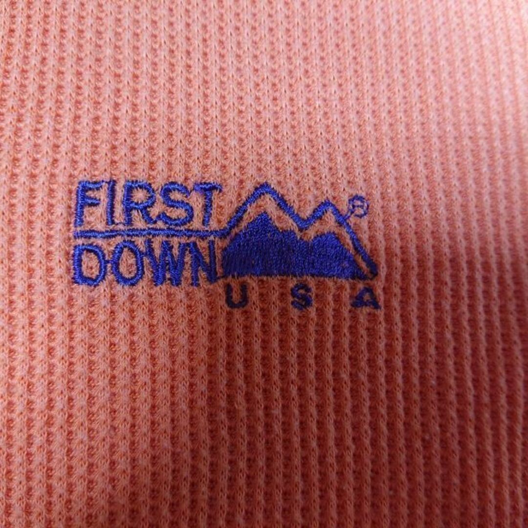 FIRST DOWN ワッフル生地 サーマル ロンT  ファーストダウン刺繍