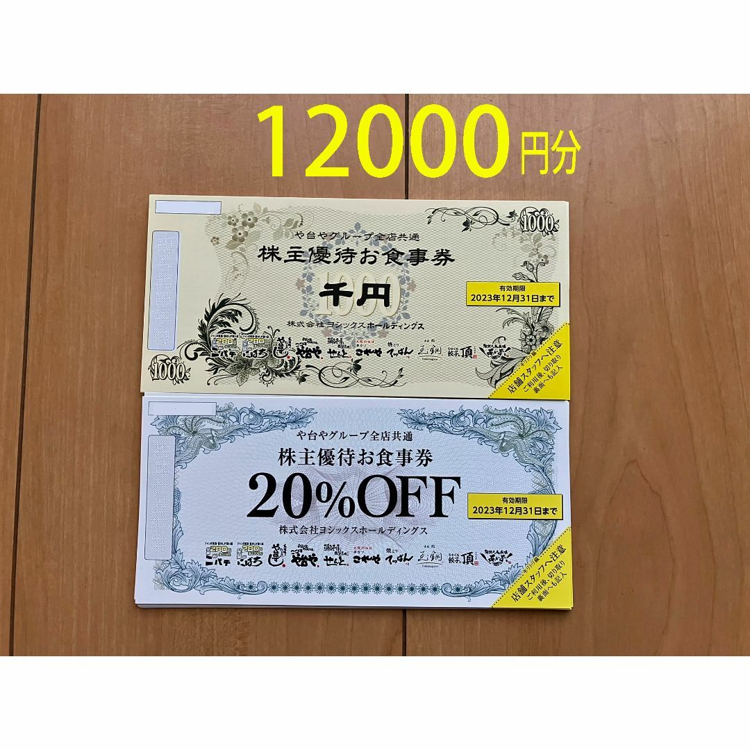 雑誌で紹介された ヨシックス 株主優待券 12000円＋20％OFF券10枚