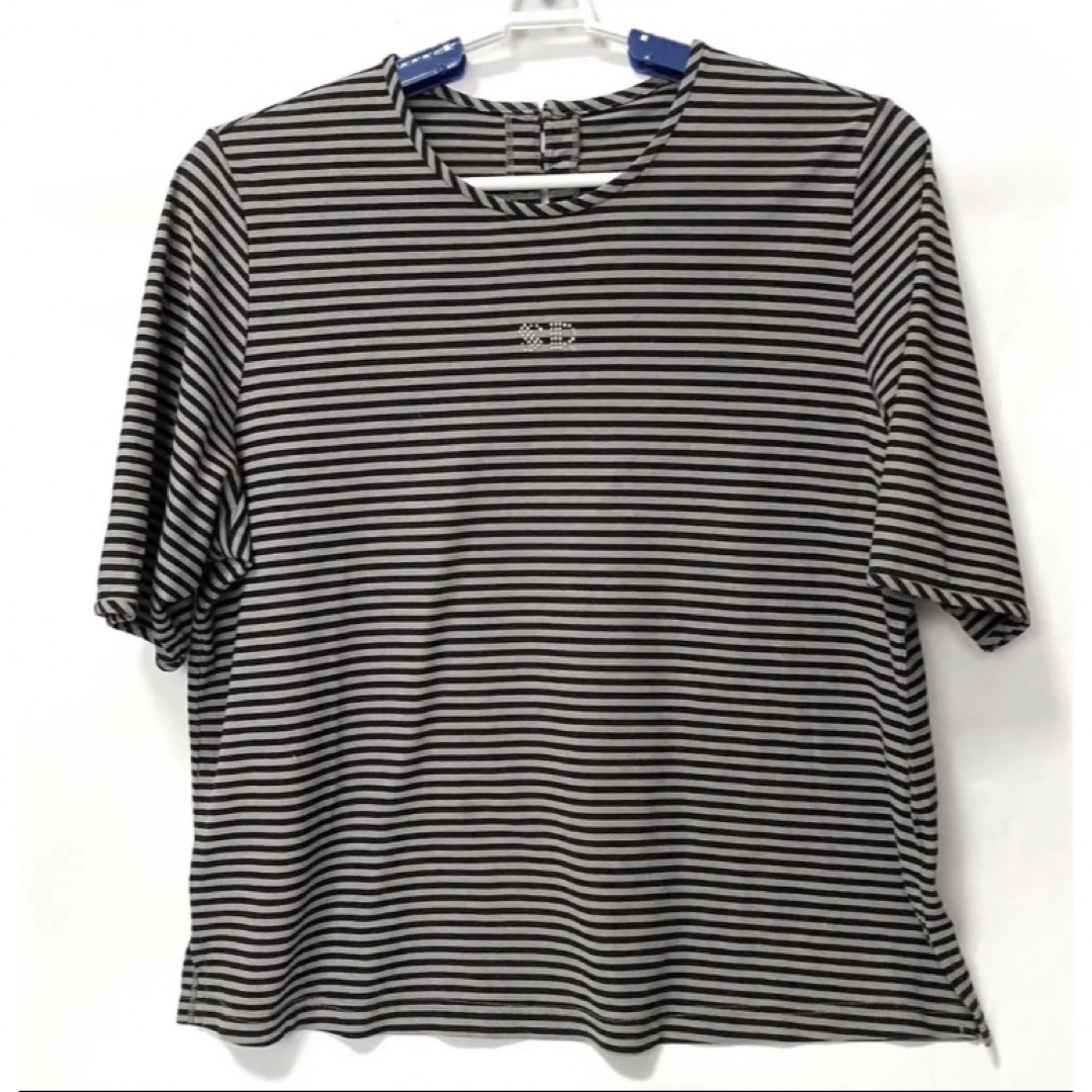 サイズ46 大きいサイズ トップス レディース 半袖Tシャツ ボーダー レディースのトップス(Tシャツ(半袖/袖なし))の商品写真