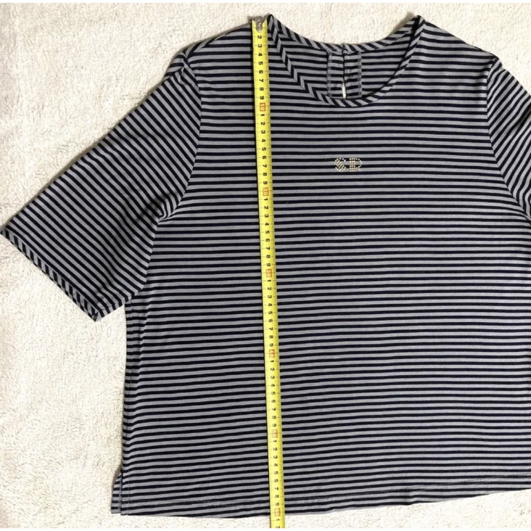 サイズ46 大きいサイズ トップス レディース 半袖Tシャツ ボーダー レディースのトップス(Tシャツ(半袖/袖なし))の商品写真