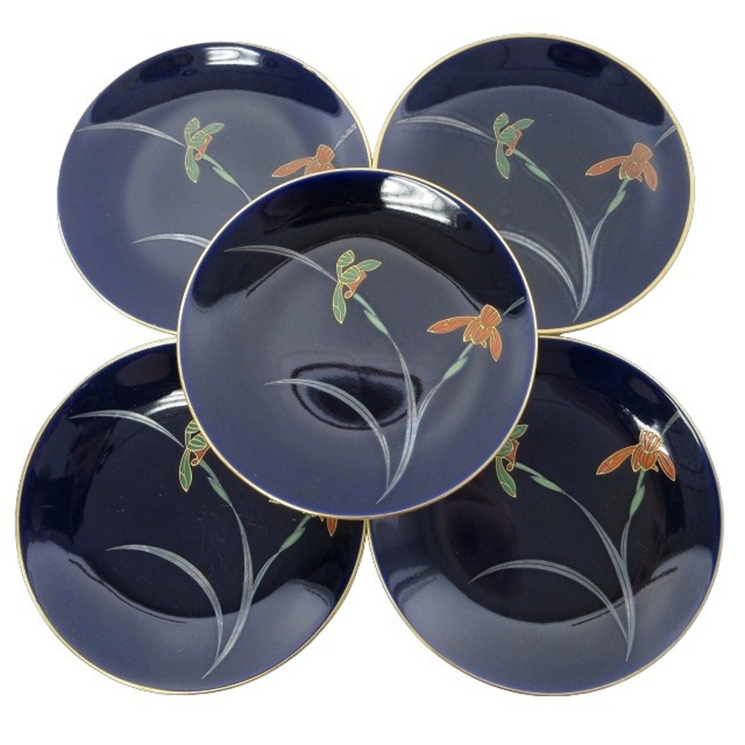 香蘭社 小皿 食器 丸皿 盛皿 中皿 プレート 12㎝×5枚セット 和陶器 総柄