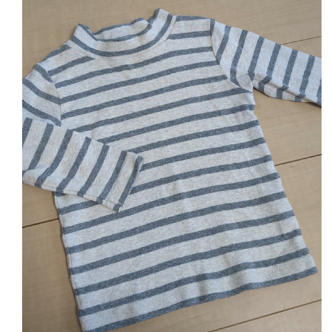 MUJI (無印良品)(ムジルシリョウヒン)の無印 ボーダー カットソー ロンT キッズ/ベビー/マタニティのベビー服(~85cm)(シャツ/カットソー)の商品写真