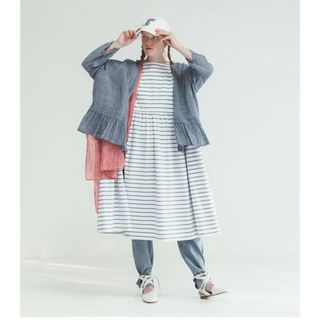 ネストローブ(nest Robe)の☆nest Robe ネストローブ アリゾナコットンボーダーワンピース☆(ロングワンピース/マキシワンピース)