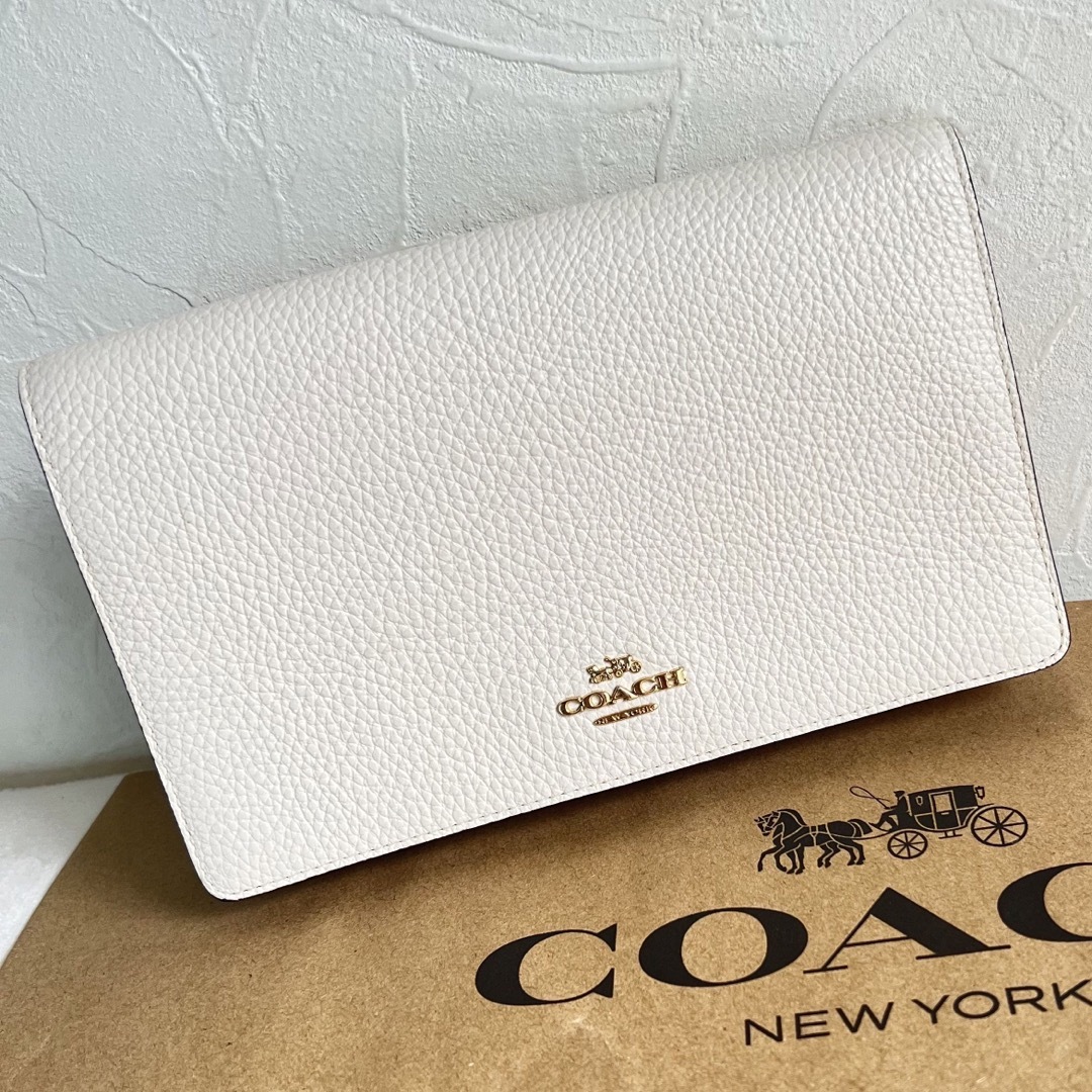 訳あり未使用 COACH コーチ ショルダー財布 ショルダーウォレット 長