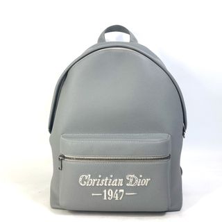 ディオール(Dior)のディオール Dior RIDER1947ロゴ バックパック 1ESBA088NFS ライダー カバン リュックサック カーフスキン グレー 美品(バッグパック/リュック)