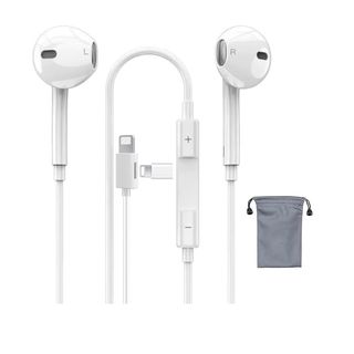 OULEKE iPhone用 イヤホン 有線 マイク付き(ヘッドフォン/イヤフォン)
