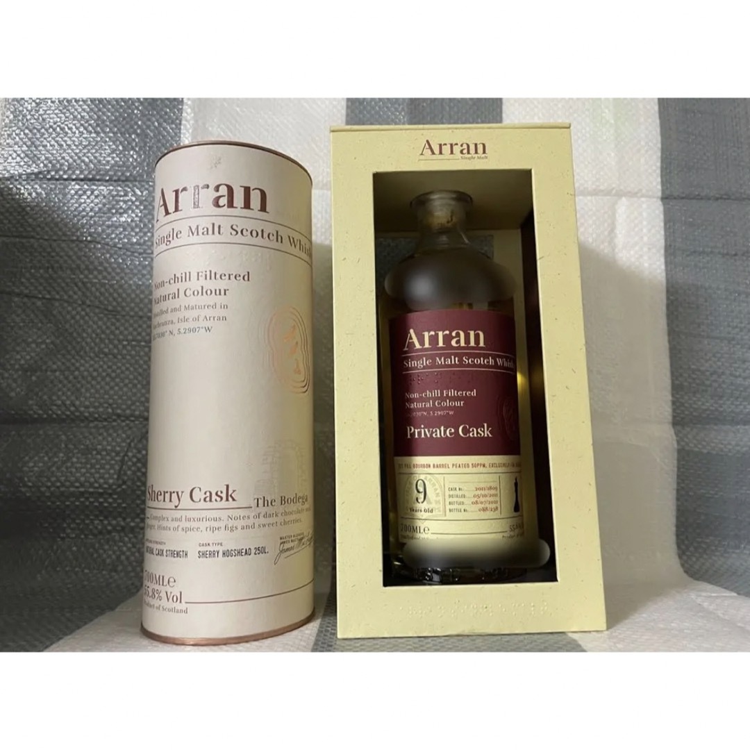 超美品の Arran モルト アラン プライベートカスク シェリーカスク お