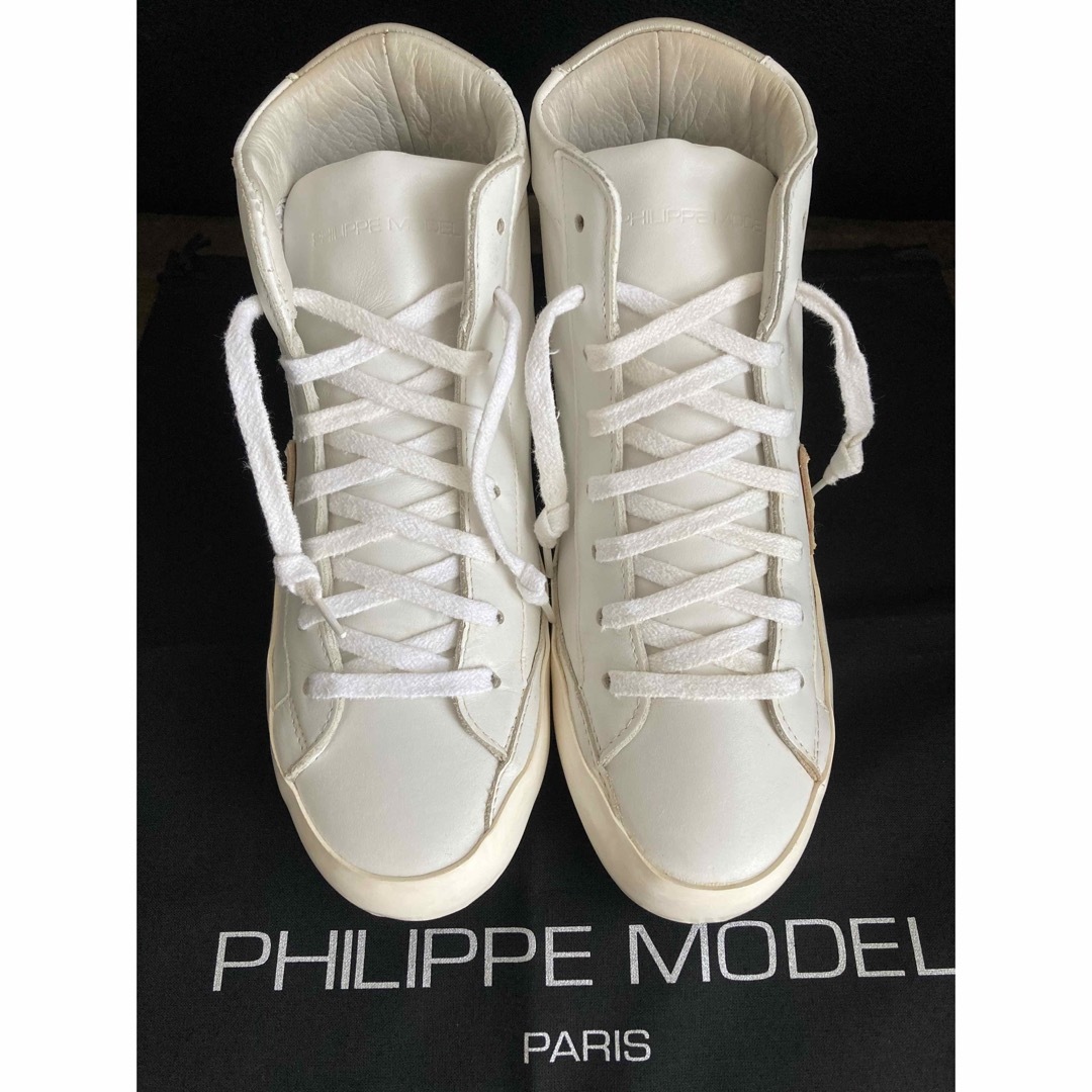 Philippe Model（フィリップモデル）ハイカット ホワイト スニーカー
