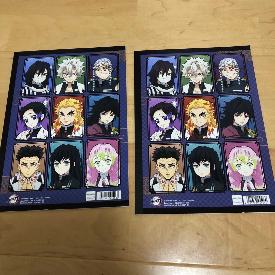 鬼滅の刃(キメツノヤイバ)の鬼滅の刃　連絡帳 10行　2冊セット　未使用 インテリア/住まい/日用品の文房具(ノート/メモ帳/ふせん)の商品写真