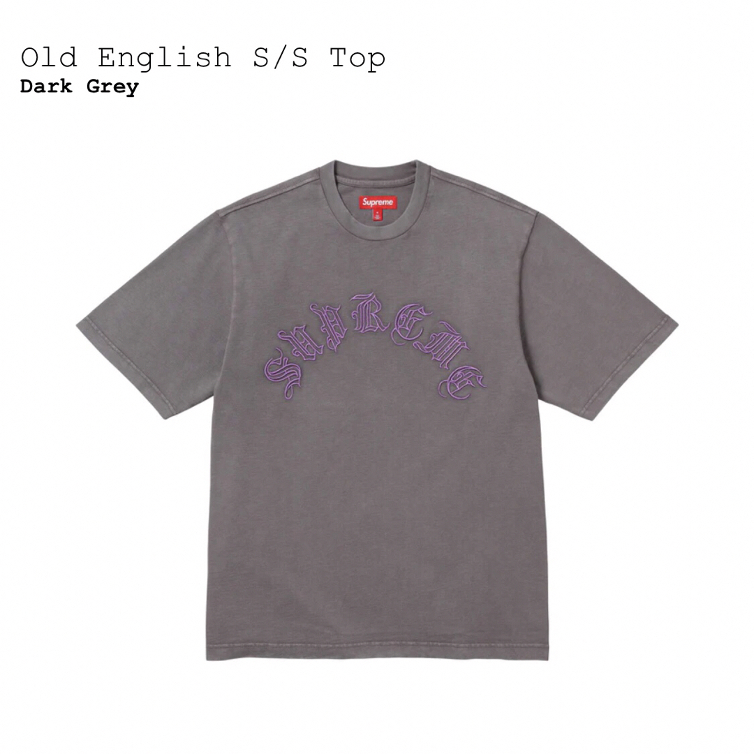 シュプリーム　Old English S/S Top　ダークグレーLメンズ