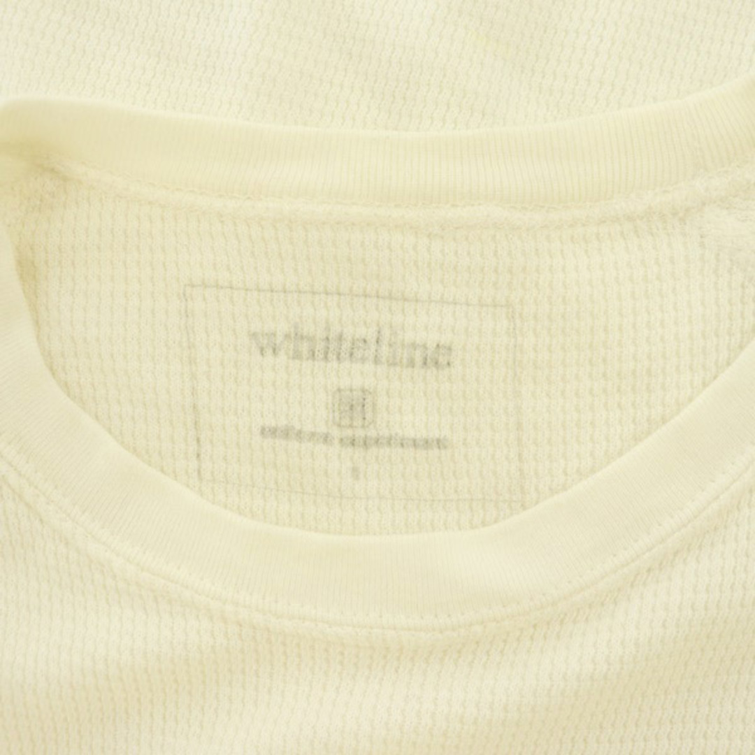 WHITE LINE(ホワイトライン)のホワイトライン カットソー 五分袖 ワッフル コットン 1 白 ホワイト レディースのトップス(その他)の商品写真