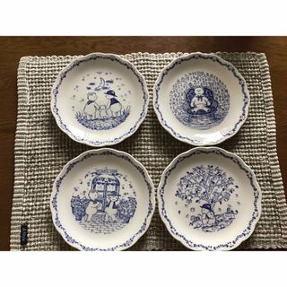 ニッコー(NIKKO)のNIKKO TABLEWEAR テディベアケーキ皿　4枚セット(食器)