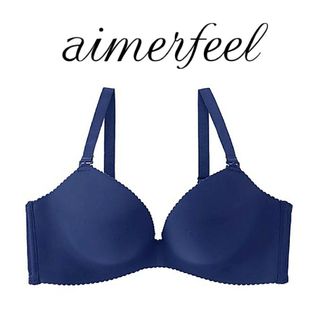 エメフィール(aimer feel)の【L】ノンワイヤー×超盛ブラ♡aimerfeel♡ネイビー(ブラ)