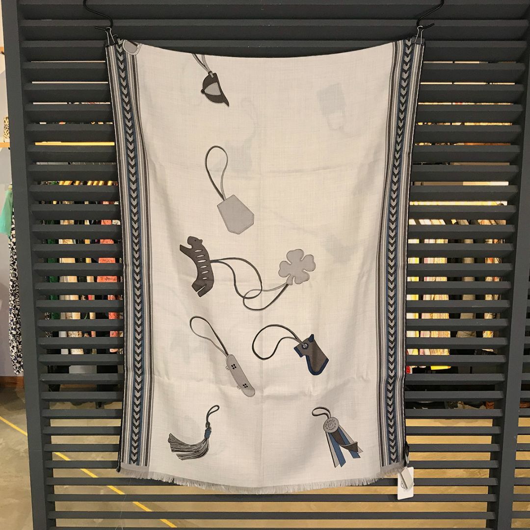 HERMES - 新品未使用 エルメス 2023 レクタングル エ・グリ・グリ カシシル ストール