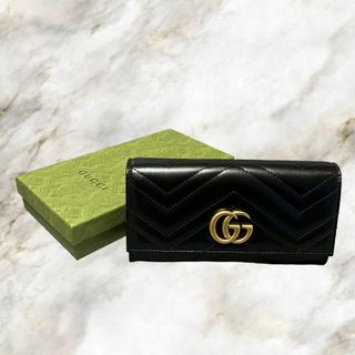 グッチ(Gucci)の【新品】GUCCI グッチ ggマーモット レザー 長財布  黒 443436(財布)