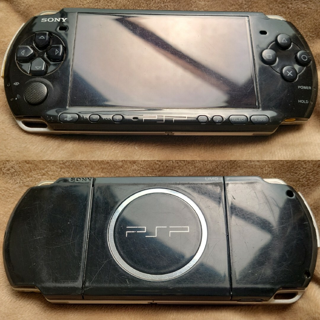 PlayStation Portable(プレイステーションポータブル)のSONY PSP-3000 ブラック ジャンク品 エンタメ/ホビーのゲームソフト/ゲーム機本体(携帯用ゲーム機本体)の商品写真