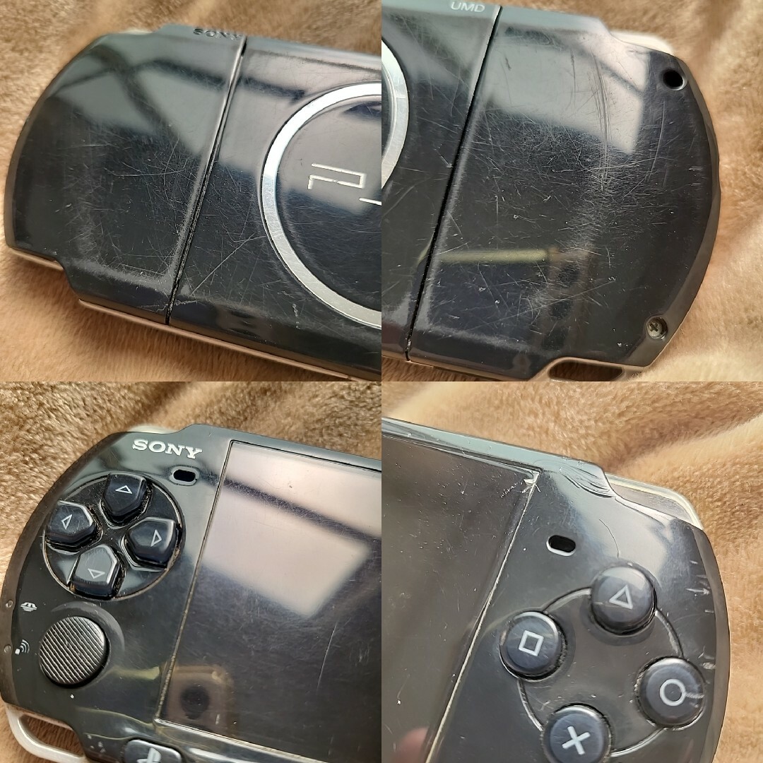 PlayStation Portable(プレイステーションポータブル)のSONY PSP-3000 ブラック ジャンク品 エンタメ/ホビーのゲームソフト/ゲーム機本体(携帯用ゲーム機本体)の商品写真