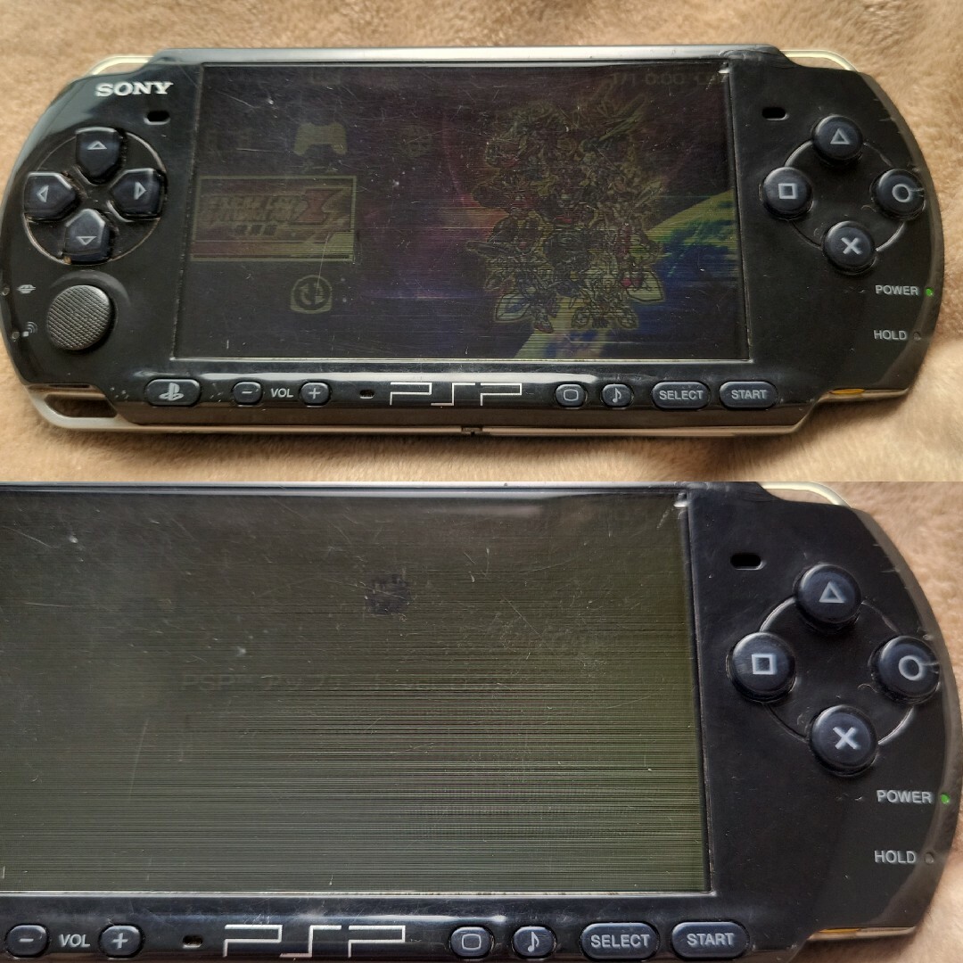 PlayStation Portable(プレイステーションポータブル)のSONY PSP-3000 ブラック ジャンク品 エンタメ/ホビーのゲームソフト/ゲーム機本体(携帯用ゲーム機本体)の商品写真