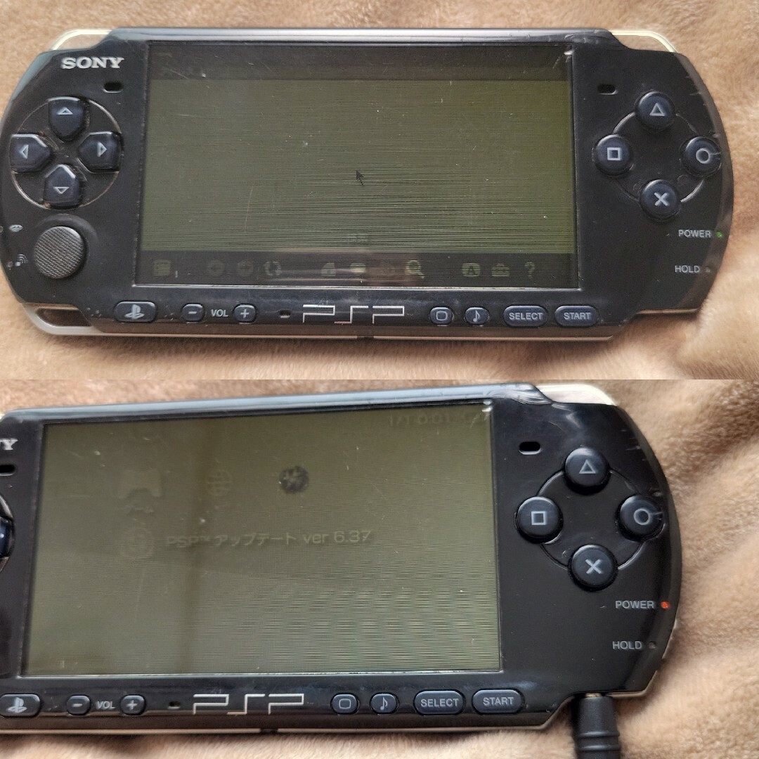 PlayStation Portable(プレイステーションポータブル)のSONY PSP-3000 ブラック ジャンク品 エンタメ/ホビーのゲームソフト/ゲーム機本体(携帯用ゲーム機本体)の商品写真