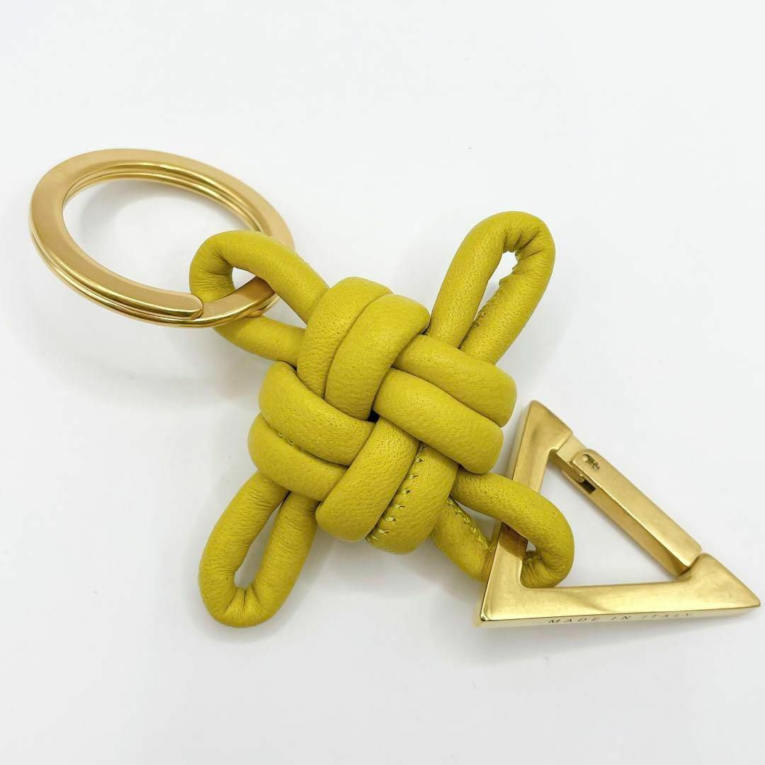新品 ボッテガヴェネタ BOTTEGA VENETA キーホルダー キーリング イエロー 黄色