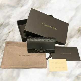 ボッテガヴェネタ(Bottega Veneta)の【新品】 ボッテガヴェネタ イントレチャート キーケース 6連 高級 ブラック(キーケース)