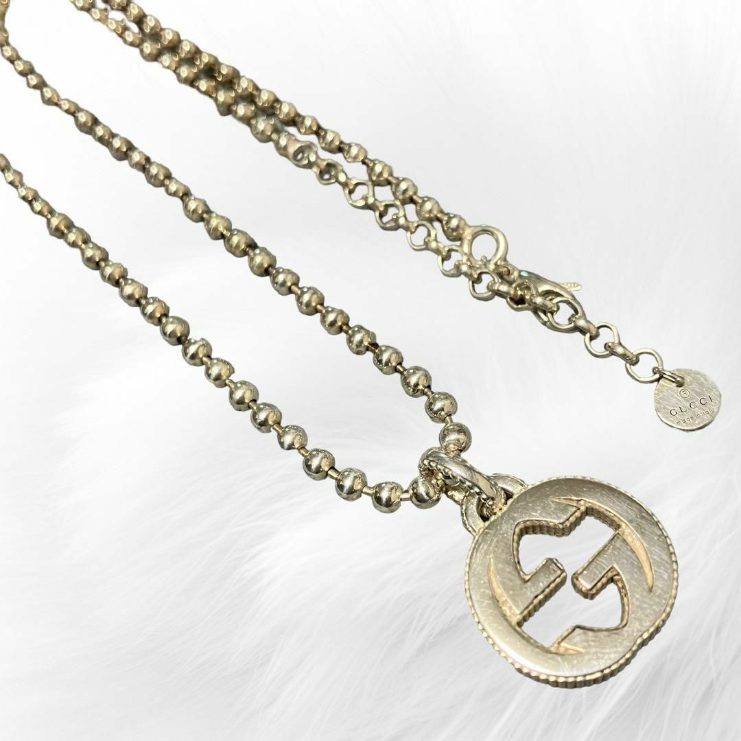 Gucci(グッチ)の【新品】GUCCI  グッチ  シルバーネックレス  インターロッキングG メンズのアクセサリー(ネックレス)の商品写真