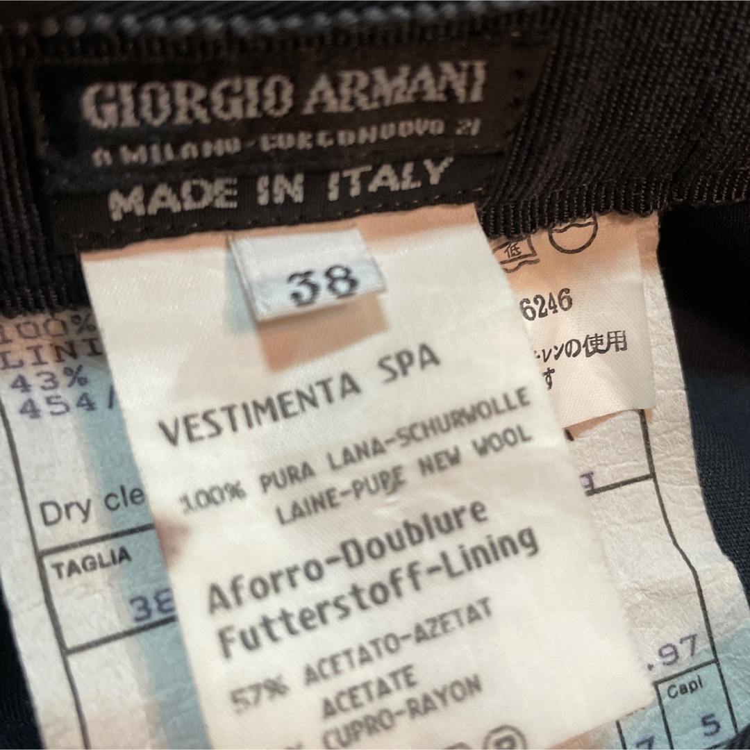 Giorgio Armani - ジョルジオアルマーニ タック ワイドパンツ ウール