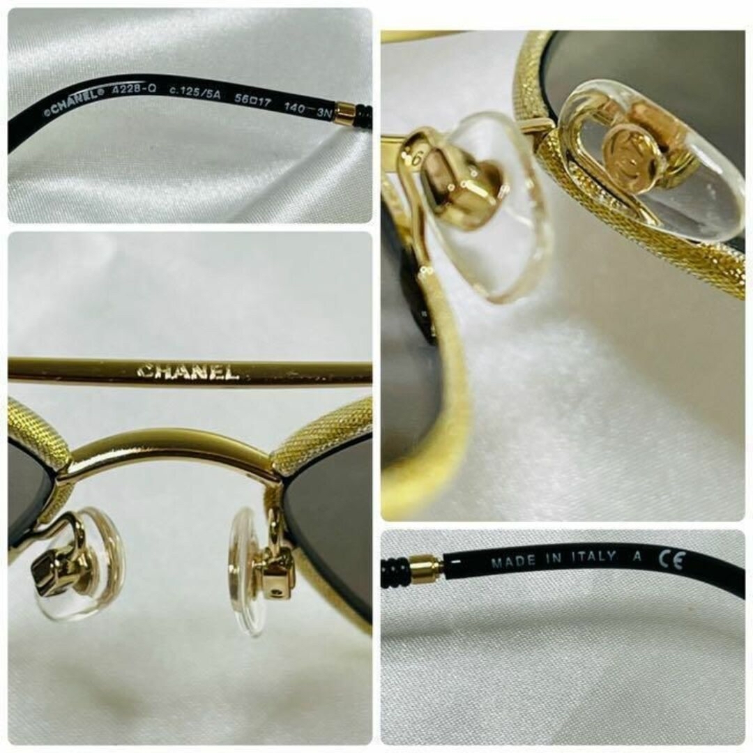 (希少!ミラー!極美品!)CHANEL シャネル ココ ゴールド サングラス
