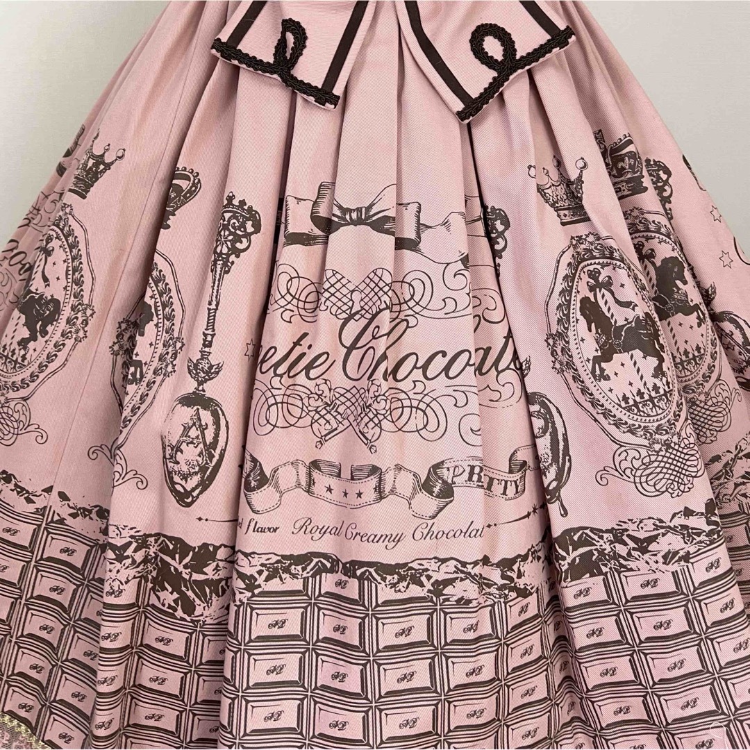 Angelic Pretty(アンジェリックプリティー)のRoyal Creamy Chocolateジャンパースカート レディースのワンピース(ロングワンピース/マキシワンピース)の商品写真