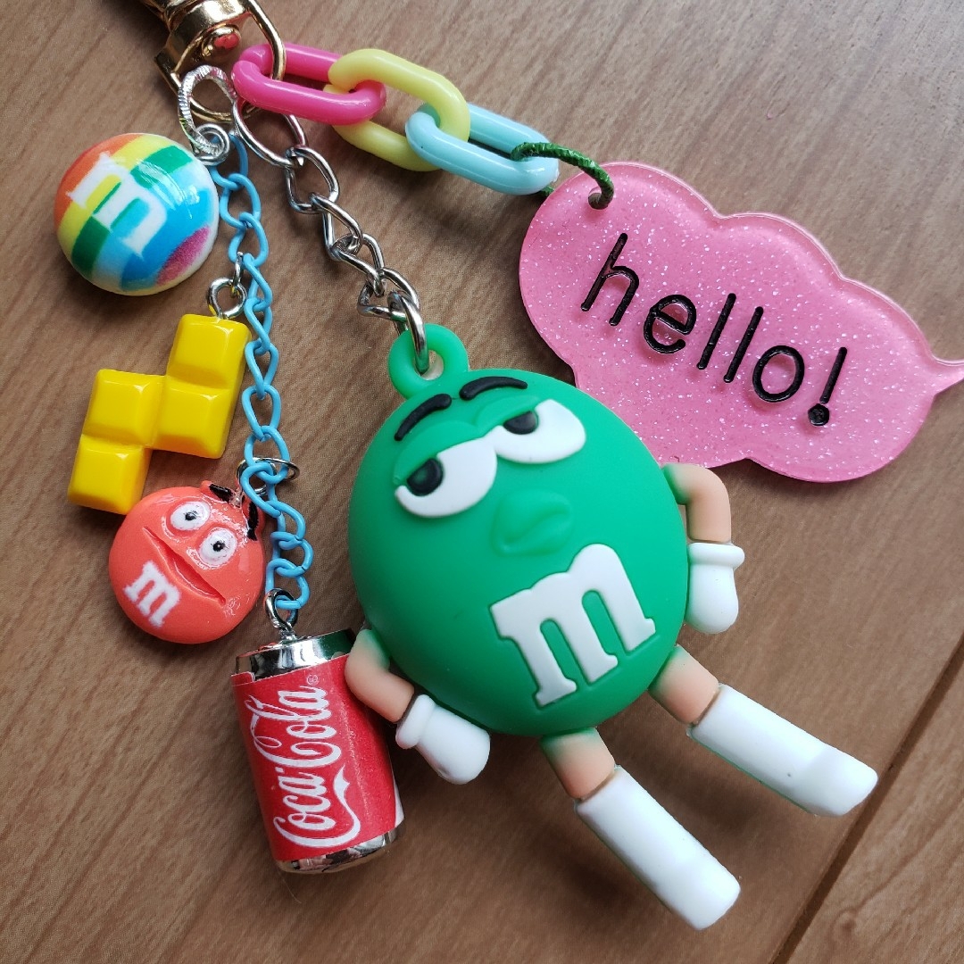 M&M(エムアンドエム)のハンドメイド m&m's ちょいじゃらキーホルダー じゃらじゃらキーホルダー ハンドメイドのアクセサリー(キーホルダー/ストラップ)の商品写真