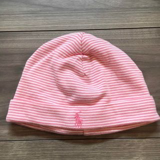 ラルフローレン(Ralph Lauren)のラルフローレン　ベビー　帽子　赤ちゃん　ベビー　キャップ ピンク　ボーダー(帽子)