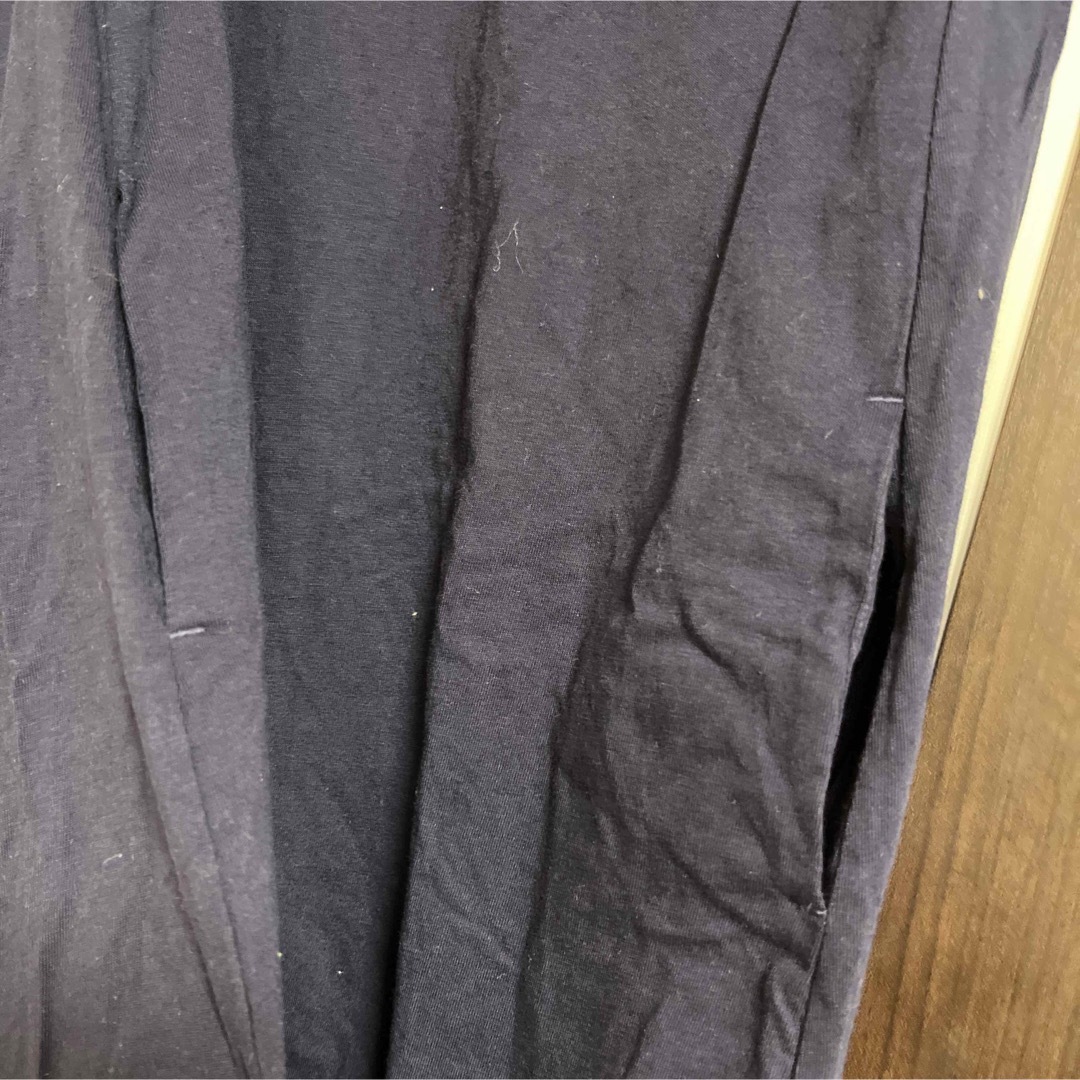 GU(ジーユー)の美品 ＧＵ紺色両ポケットワンピース S レディースのワンピース(ロングワンピース/マキシワンピース)の商品写真