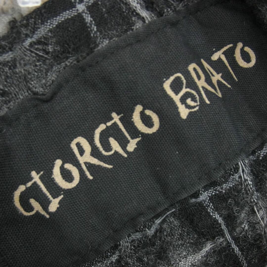 約61cm身幅ジョルジオブラット GIORGIO BRATO 5222 国内正規品 イタリア製 ラムレザー 袖リブ シングル ライダース ジャケット グレー系 48