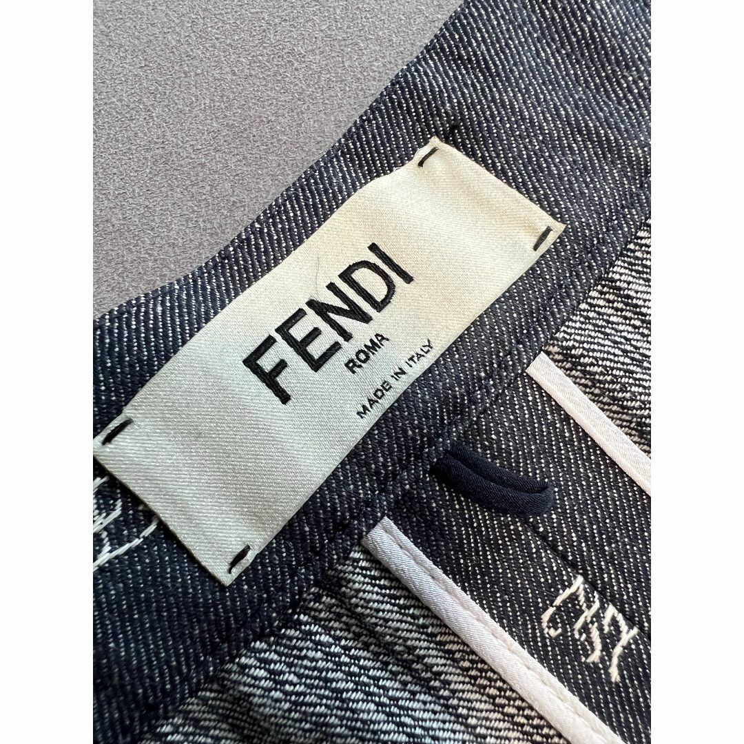 激レア 2020SS FENDI フェンディ カーリグラフィ デニム スカート 7